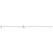 14K White .04 CTW Natural Diamond Initial L 6-7" Bracelet
