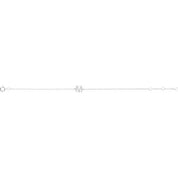 14K White .07 CTW Natural Diamond Initial M 6-7" Bracelet