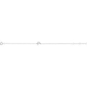 14K White .05 CTW Natural Diamond Initial P 6-7" Bracelet