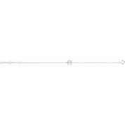 14K White .06 CTW Natural Diamond Initial R 6-7" Bracelet