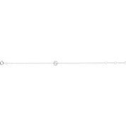14K White .05 CTW Natural Diamond Initial S 6-7" Bracelet