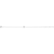 14K White .05 CTW Natural Diamond Initial T 6-7" Bracelet