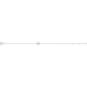 14K White .05 CTW Natural Diamond Initial V 6-7" Bracelet