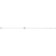 14K White .06 CTW Natural Diamond Initial Z 6-7" Bracelet
