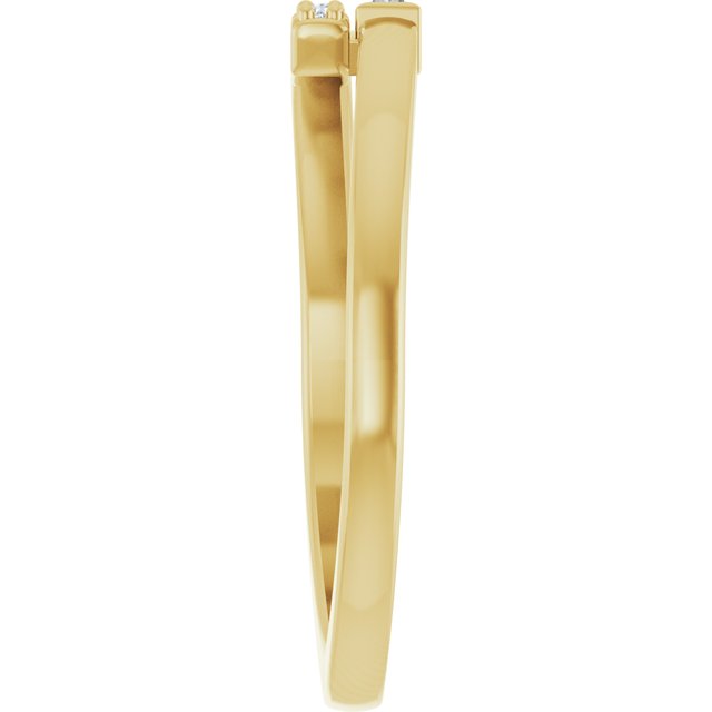 14K Yellow .07 CTW Natural Diamond Stackable Ring