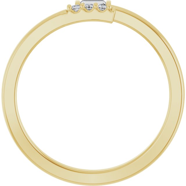 14K Yellow .07 CTW Natural Diamond Stackable Ring