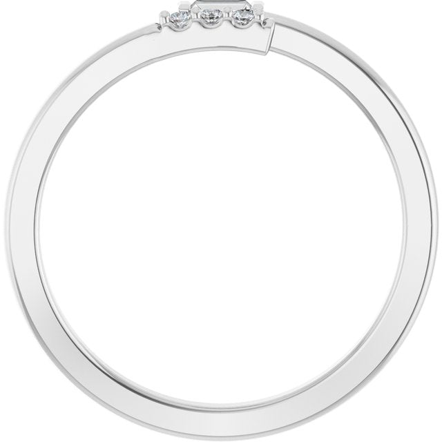 Platinum .07 CTW Natural Diamond Stackable Ring