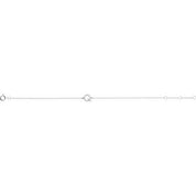14K White .07 CTW Natural Diamond Initial Q 6-7" Bracelet