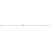 14K White .04 CTW Natural Diamond Initial Y 6-7" Bracelet