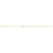 14K Yellow .05 CTW Natural Diamond Initial F 6-7" Bracelet
