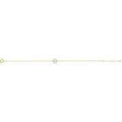 14K Yellow .07 CTW Natural Diamond Initial B 6-7" Bracelet