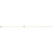14K Yellow .04 CTW Natural Diamond Initial C 6-7" Bracelet