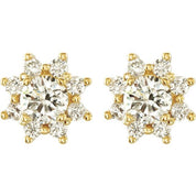 14K Yellow 1 3/4 CTW Natural Diamond Earrings