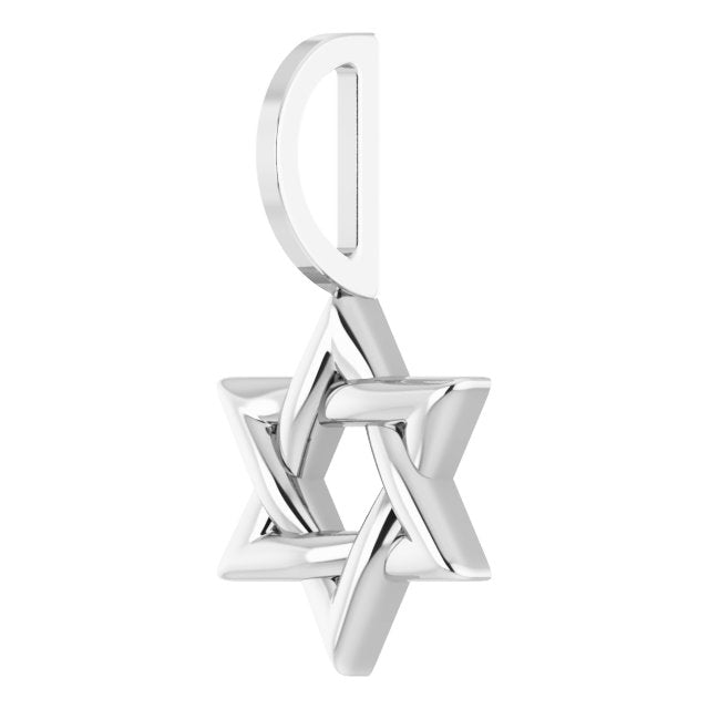 Platinum Star of David Pendant