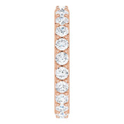14K Rose 1 3/8 CTW Diamond Eternity Band Size 4.5