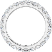 14K White 1 1/2 CTW Diamond Eternity Band Size 6