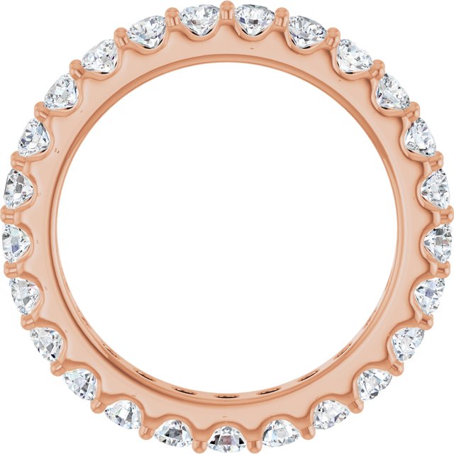 14K Rose 1 1/2 CTW Diamond Eternity Band Size 6