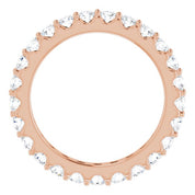 14K Rose 1 1/2 CTW Diamond Eternity Band Size 6.5