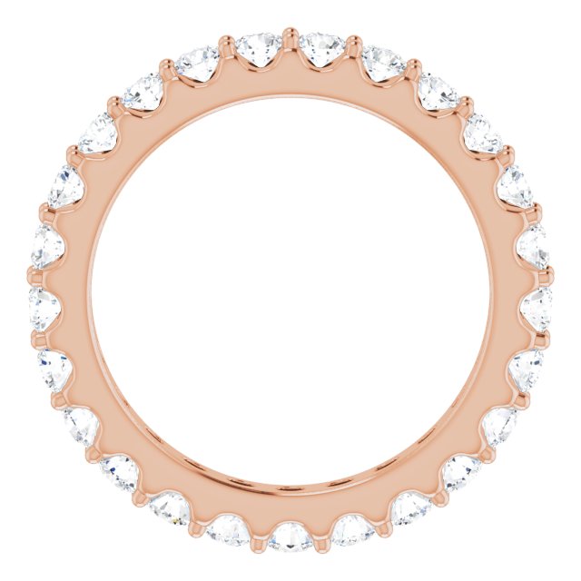 14K Rose 1 1/2 CTW Diamond Eternity Band Size 6.5
