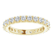 14K Yellow 1 1/2 CTW Diamond Eternity Band Size 6.5