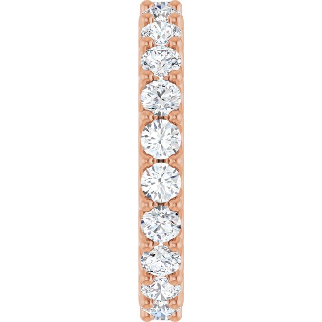14K Rose 2 CTW Diamond Eternity Band Size 7