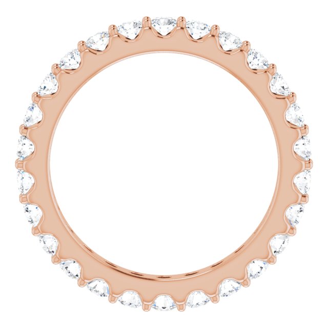 14K Rose 1 1/2 CTW Diamond Eternity Band Size 8