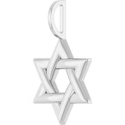 Platinum Star of David Pendant