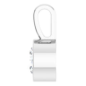 14K White 1/2 CT Natural Diamond Bezel-Set Solitaire Pendant