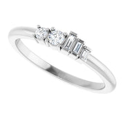 Sterling Silver 1/8 CTW Natural Diamond Stackable Ring