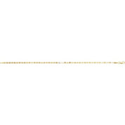 14K Yellow .06 CT Natural Diamond Bezel-Set Link 7 1/2" Bracelet