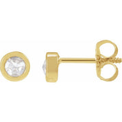 14K Yellow 1/5 CTW Rose-Cut Natural Diamond Stud Earrings