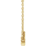 14K Yellow .015 CT Natural Diamond "Mrs" 16-18" Necklace