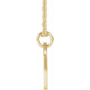 14K Yellow Script Initial X 16-18" Necklace