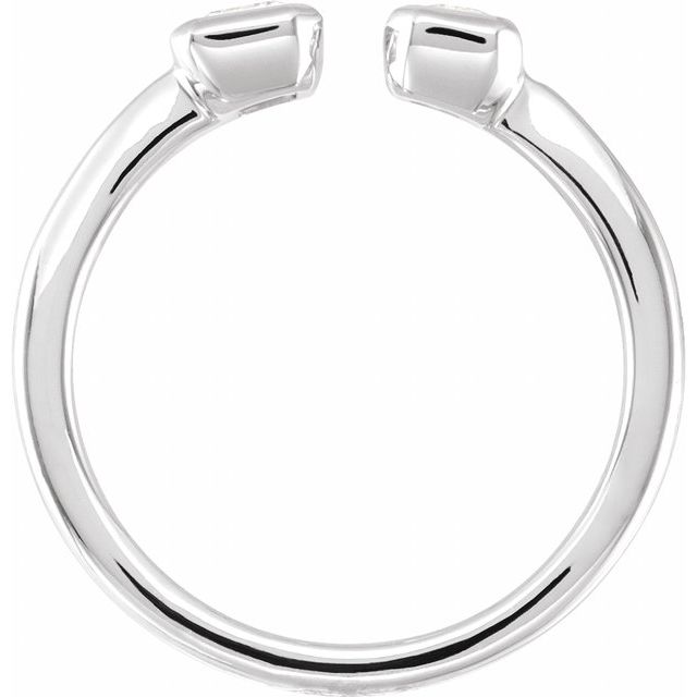 14K White 1 CTW Lab-Grown Diamond Two-Stone Ring