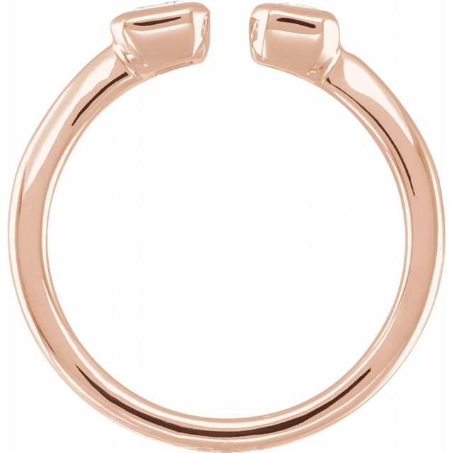 14K Rose 1 CTW Lab-Grown Diamond Two-Stone Ring