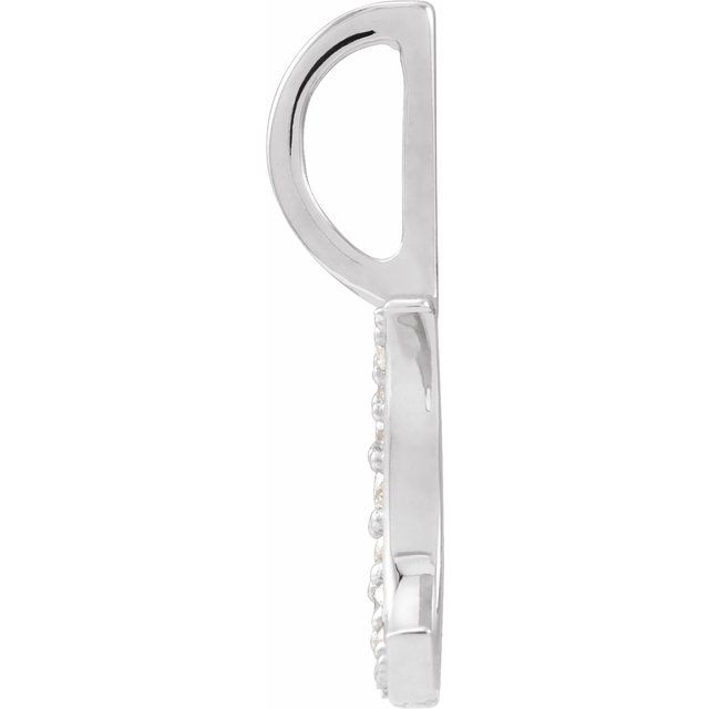 Platinum .07 CTW Natural Diamond Crescent Moon Charm/Pendant