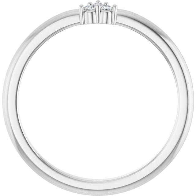 14K White .04 CTW Natural Diamond Cluster Ring