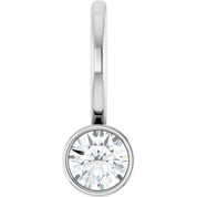 14K White 1/6 CTW Natural Diamond Charm/Pendant
