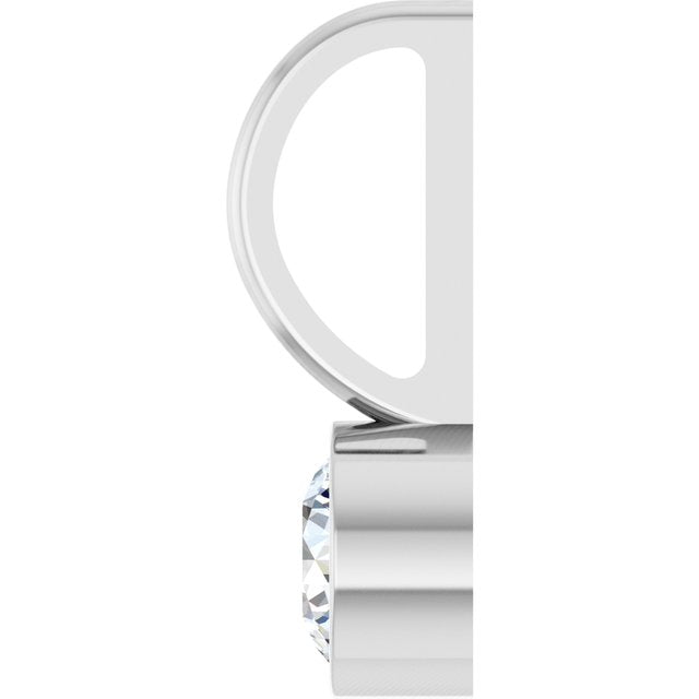 14K White 1/5 CTW Natural Diamond Charm/Pendant