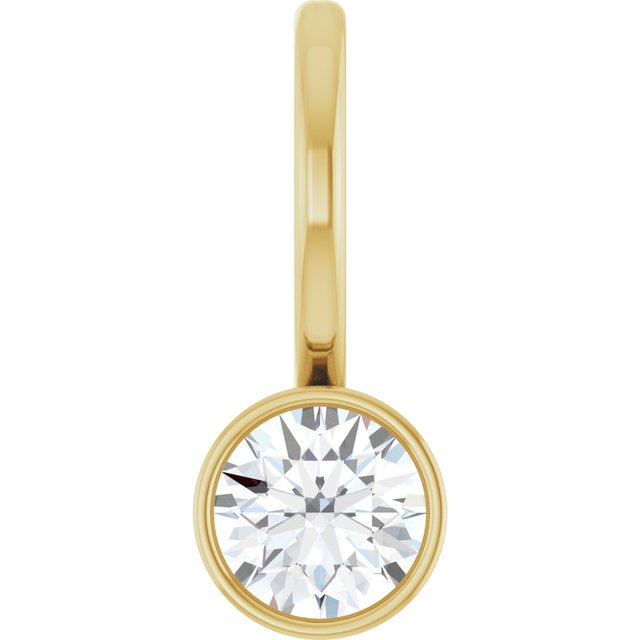 14K Yellow 1/5 CTW Natural Diamond Charm/Pendant