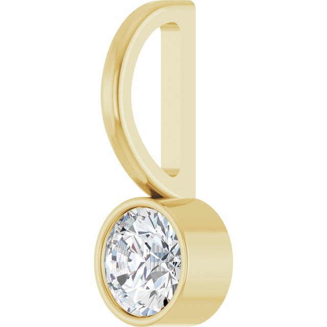 14K Yellow 1/5 CTW Natural Diamond Charm/Pendant