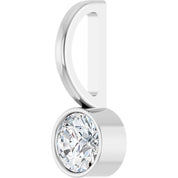 14K White 1/5 CTW Natural Diamond Charm/Pendant