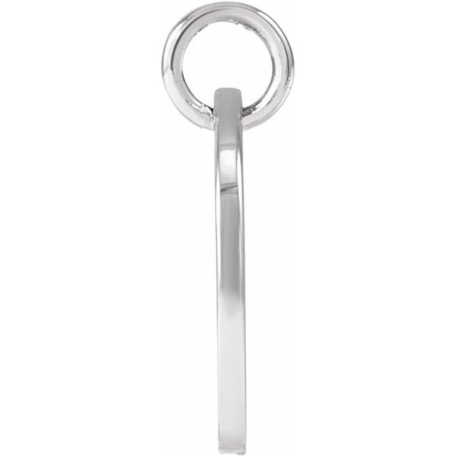 Sterling Silver Script Initial E Pendant