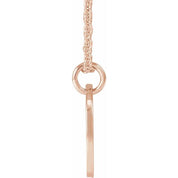 14K Rose Script Initial M 16-18" Necklace