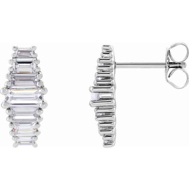14K White 1 1/2 CTW Lab-Grown Diamond Earrings - LG604