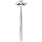 Sterling Silver .015 CT Natural Diamond Star Ring