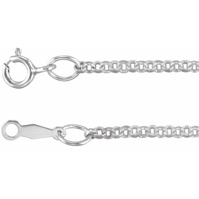 Sterling Silver 2 mm Rolo 16" Chain
