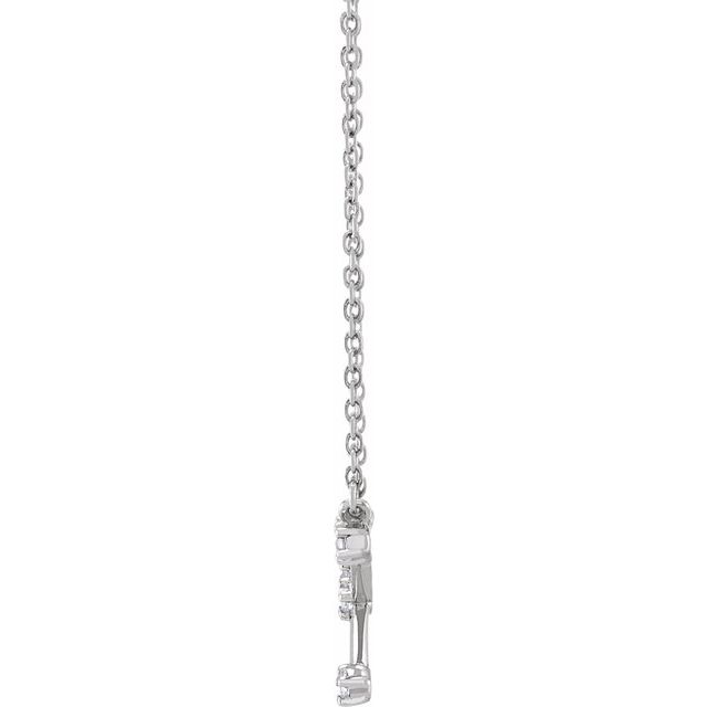14K 1/8 CTW Natural Diamond Cancer Necklace 16-18"