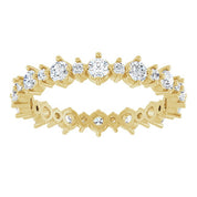 14K Yellow 1 CTW Natural Diamond Eternity Band Size 7