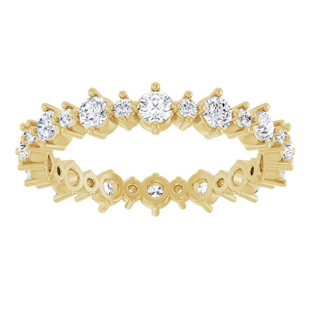 14K Yellow 1 CTW Natural Diamond Eternity Band Size 7